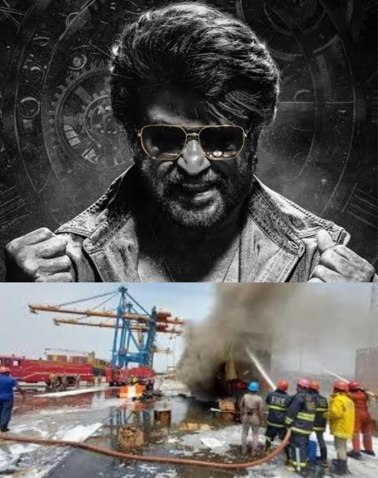 'கூலி' பட ஷூட்டிங் ஸ்பாட்டில் தீ விபத்து!