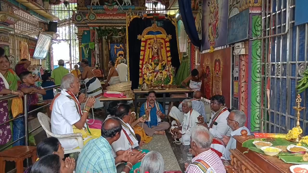 ஆவடி அருகே ஆஞ்சநேயர் ஆலயத்திற்கு திருப்பதி திருக்குடை வருகை - பக்தர்கள் சாமி தரிசனம்