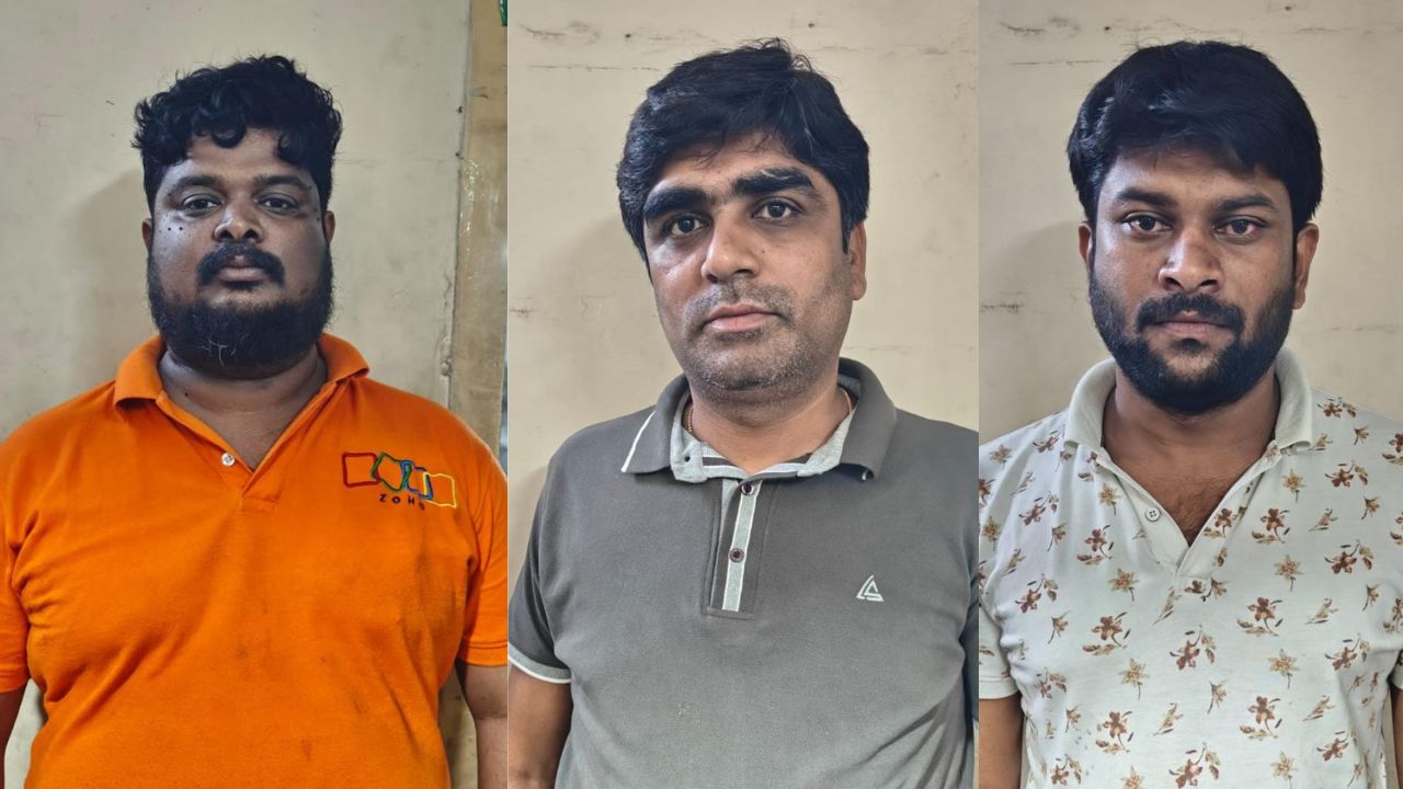 திருப்பூரில் காரில் கள்ளச்சாராயம் கடத்திய 3 பேர் கைது 2 பேர் தப்பி ஓட்டம், 2 லிட்டர் கள்ளசாராயம் பறிமுதல்!!