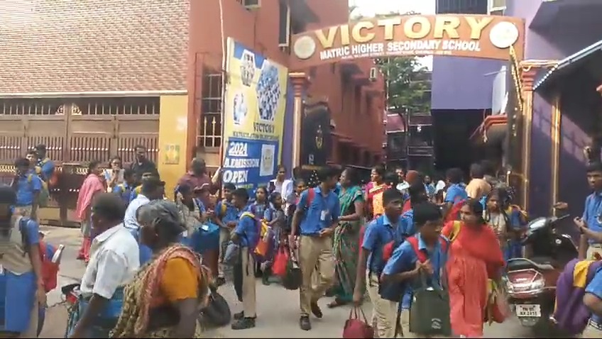 விக்டோரியா பள்ளியில் வாயு கசிந்த விவகாரம் - 35 மாணவிகள் அரசு மருந்துவமனையில் அனுமதி