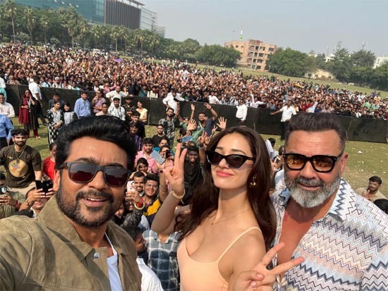 முழு வீச்சில் நடைபெறும் 'கங்குவா' பட ப்ரோமோஷன்.... புகைப்படங்கள் வைரல்!