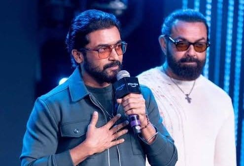 சூர்யாவின் உயரத்தைப் பற்றி பேசிய பாபி தியோல்!