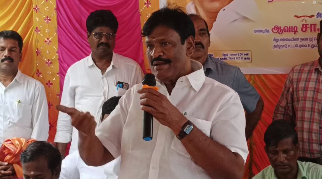 திருபுகழை பாட பாட வாய் மணக்கும் : அது போல ஆட்சியின் நலத்திட்டங்களை சொல்ல சொல்ல வாய் மணக்கும் - அமைச்சர் சா.மு.நாசர் அசத்தல் பேச்சு