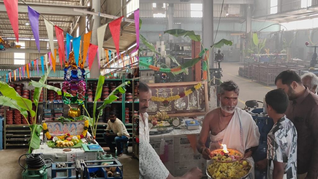 கோவையில் உள்ள சிறு குறு தொழில் நிறுவனங்களில் ஆயுத பூஜை கொண்டாட்டம்...!