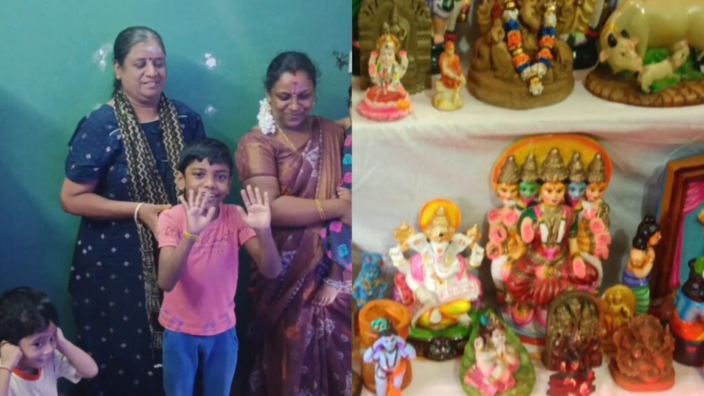 சென்னையில் கொலு கண்காட்சியை கண்டு ரசித்த சின்னத்திரை நடிகை சுமதி ஸ்ரீ