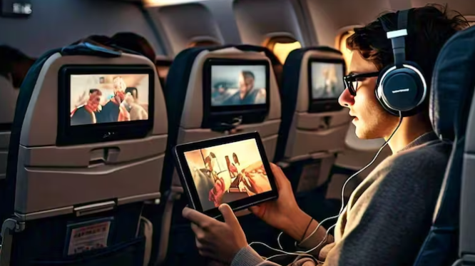 விமானத்தில் ஒளிபரப்பான கில்மா படம்