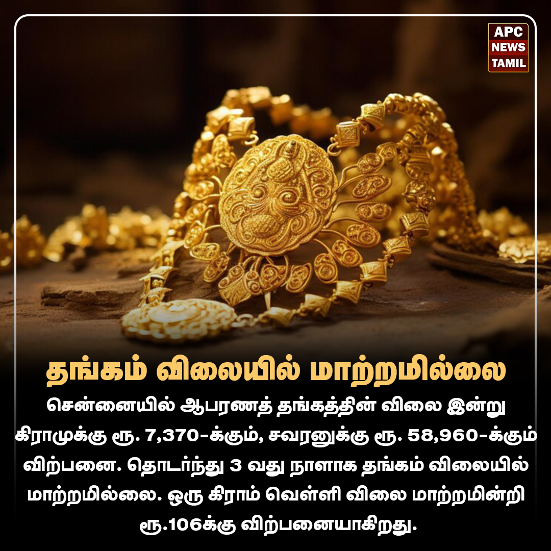 தங்கம் விலையில் மாற்றமில்லை