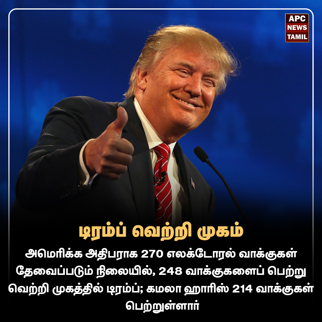 அமெரிக்க அதிபர் தேர்தல்: டிரம்ப் வெற்றி முகம்