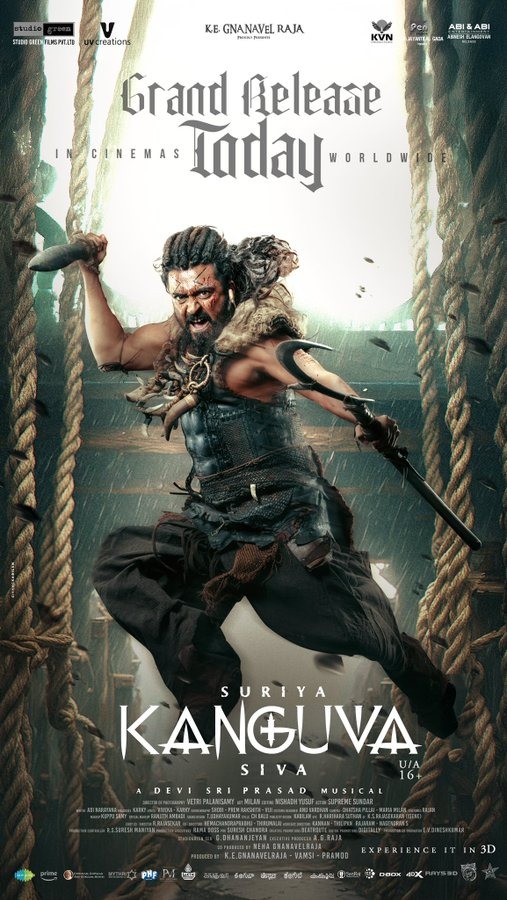 ரசிகர்களின் எதிர்பார்ப்பை பூர்த்தி செய்ததா சூர்யாவின் 'கங்குவா'?.... திரை விமர்சனம் இதோ!