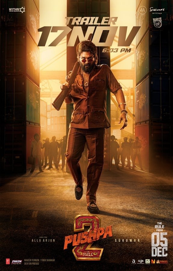 மிகவும் எதிர்பார்க்கப்படும் 'புஷ்பா 2' படத்தின் ட்ரைலர் ரிலீஸ் தேதி அறிவிப்பு!
