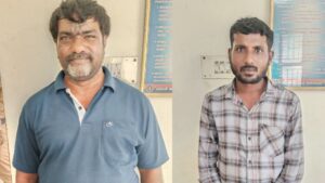 ஶ்ரீவில்லிபுத்தூர் அருகே கொத்தனாரிடம் ரூ.7.5 லட்சம் வழிப்பறி செய்த வழக்கில் ஆந்திராவை சேர்ந்த இருவர் கைது 