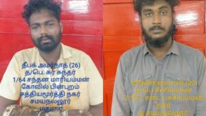 கோவையில் அடுத்தடுத்து வழிப்பறி, செயின் பறிப்பில் ஈடுபட்ட 5 இளைஞர்கள் கைது - கத்தி, வாள் பறிமுதல்