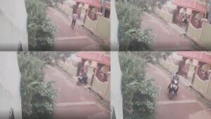 பட்டப்பகலில் அடுக்குமாடி குடியிருப்பில் டூவீலரை திருடும் மர்ம நபர் -  போலீசில் புகாா்