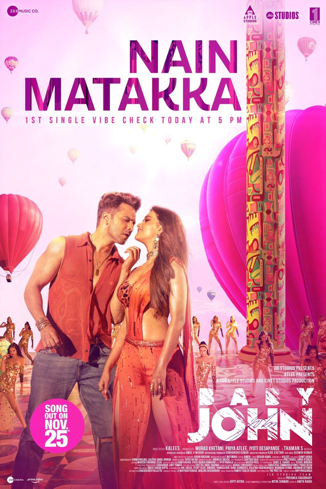 வருண் தவான் - கீர்த்தி சுரேஷ் நடிக்கும் 'பேபி ஜான்'.... முதல் பாடல் குறித்த அறிவிப்பு!