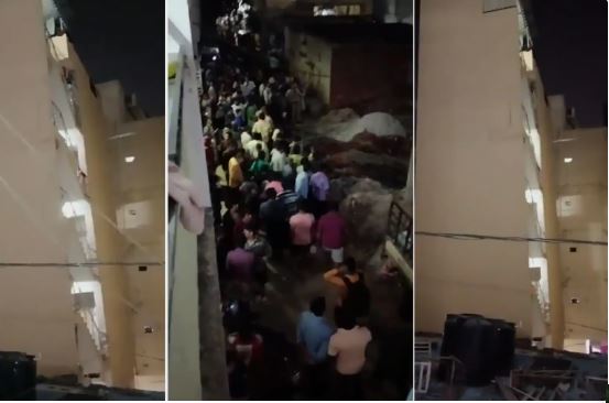 ஹைதராபாத்தில் சாய்ந்த 5  மாடி கட்டிடம் , இடிந்து விழும் அபாயம்