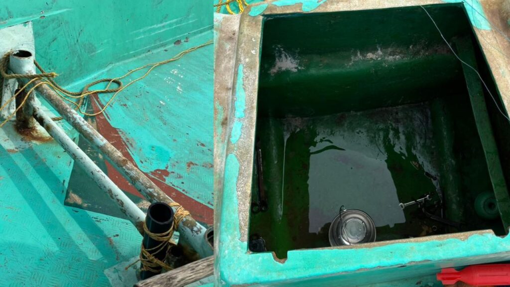 கடலில் மீன்பிடி படகு கவிழ்ந்த விபத்தில் மீனவர்கள் இருவர் உயிர் தப்பினர்...!