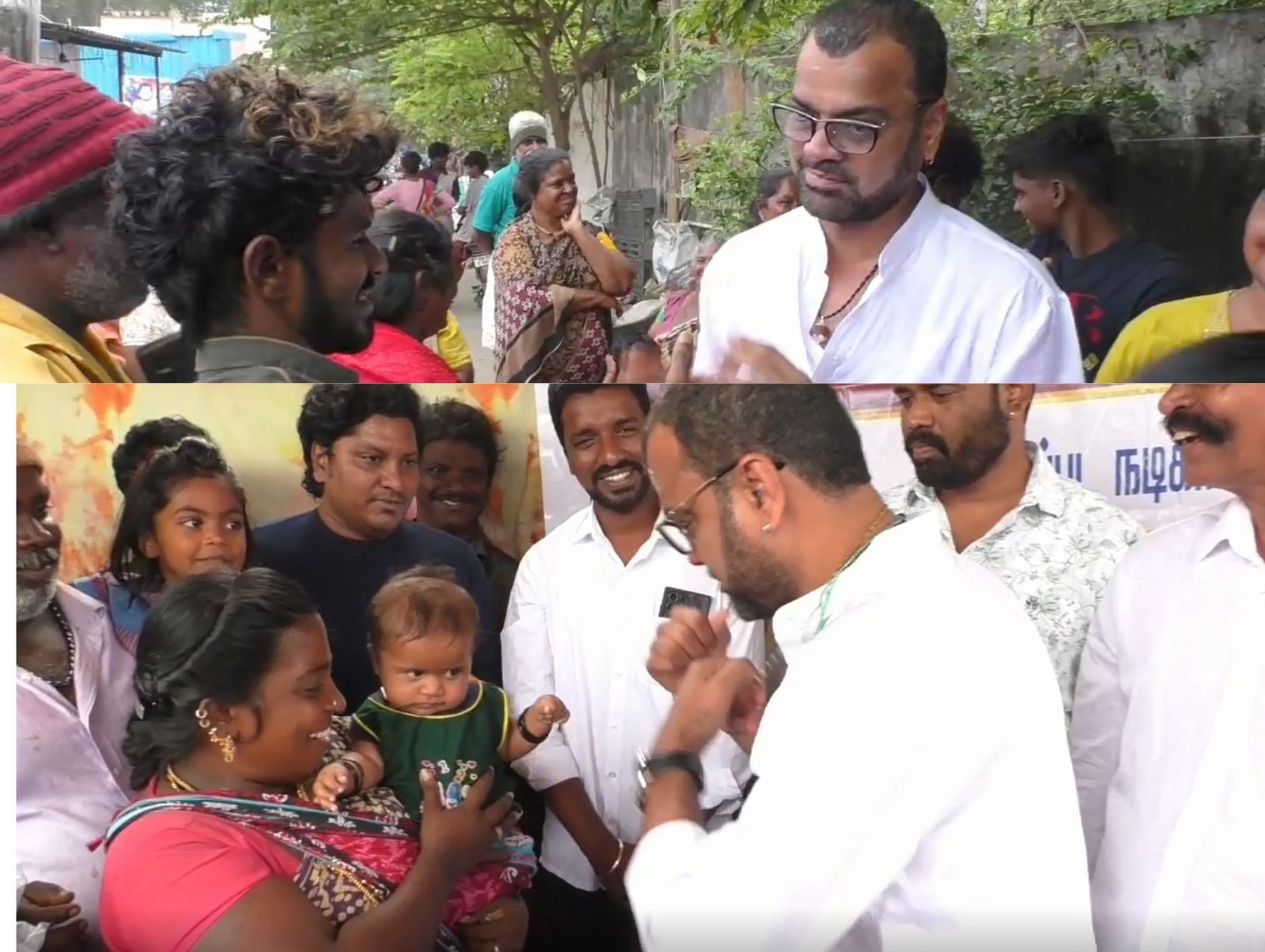 ஆவடியில் நரிக்குறவர் மக்களுடன் கிறிஸ்துமஸ் பண்டிகை கொண்டாடிய நடிகர் தாடி பாலாஜி