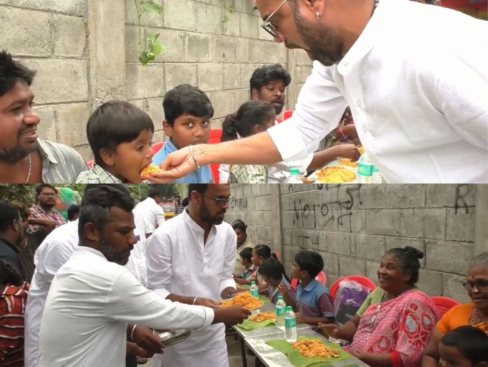 ஆவடியில் நரிக்குறவர் மக்களுடன் கிறிஸ்துமஸ் பண்டிகை கொண்டாடிய நடிகர் தாடி பாலாஜி