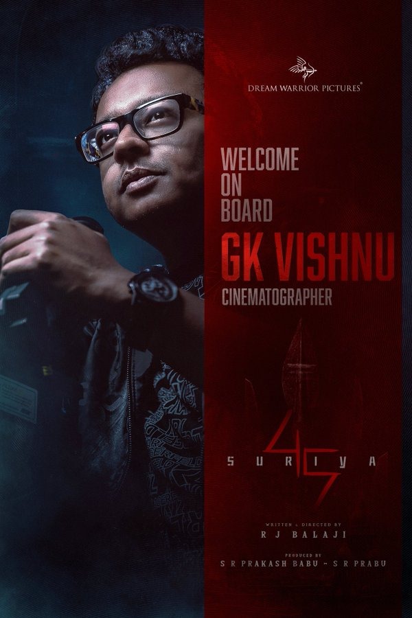'சூர்யா 45' படத்தின் ஒளிப்பதிவாளர் இவர்தான்.... அதிகாரப்பூர்வமாக அறிவித்த படக்குழு!