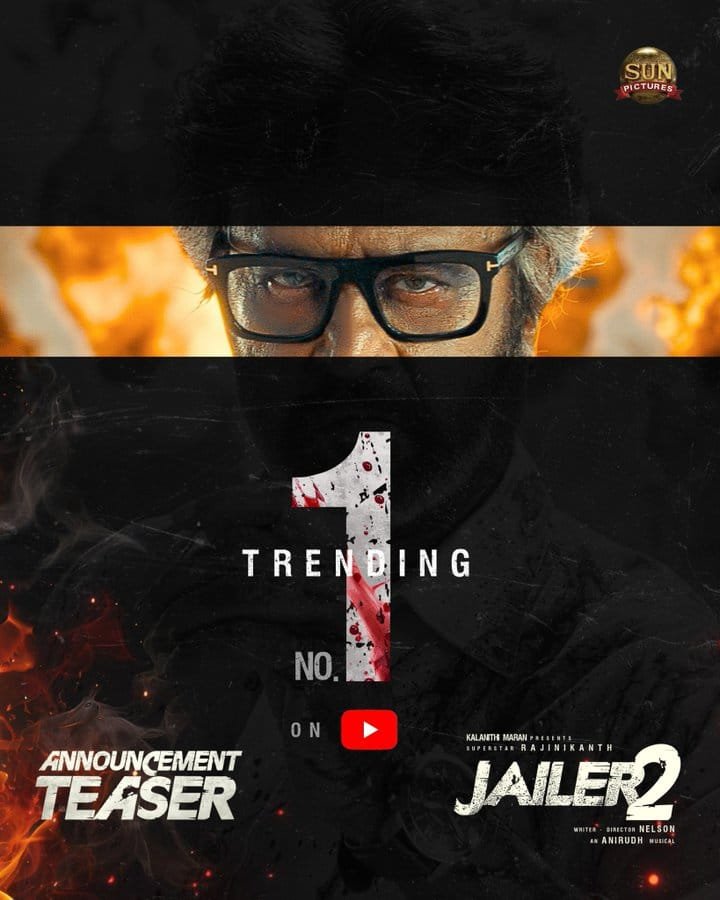 இணையத்தை கலக்கும் தலைவர்.... ட்ரெண்டிங் நம்பர் 1- இல் 'ஜெயிலர் 2' ப்ரோமோ!
