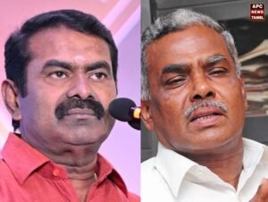 சீமான் மன்னிப்பு கேட்க வேண்டும் - பெ.சண்முகம் வலியுறுத்தல்!