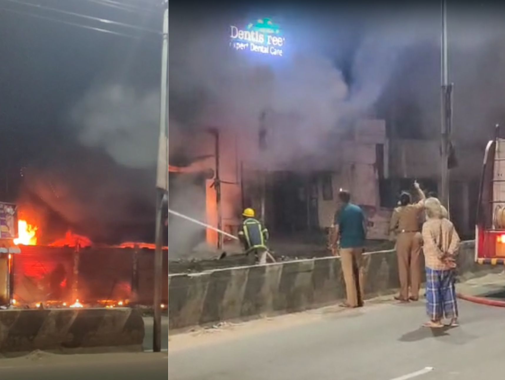 ஆவடி அருகே பிரபல காலணி ஷோரூமில் தீ விபத்து- பல லட்சம் மதிப்பிலான பொருட்கள் எரிந்து நாசம்