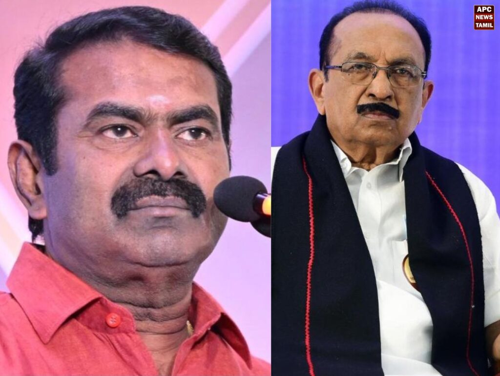 தீய சக்தி சீமானுக்கு தக்க பாடம் புகட்ட வேண்டும் - வைகோ கண்டனம்