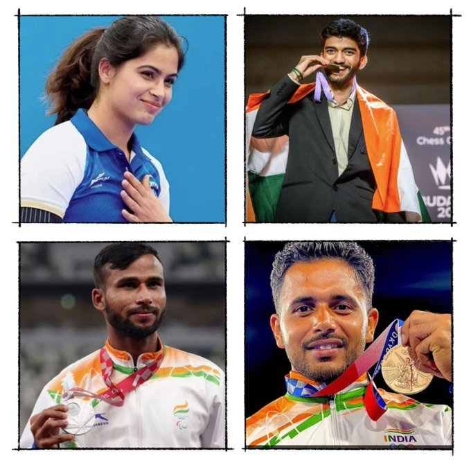 குகேஷ், மனு பாக்கர் உள்ளிட்ட 4 பேருக்கு ‘கேல் ரத்னா விருது’..