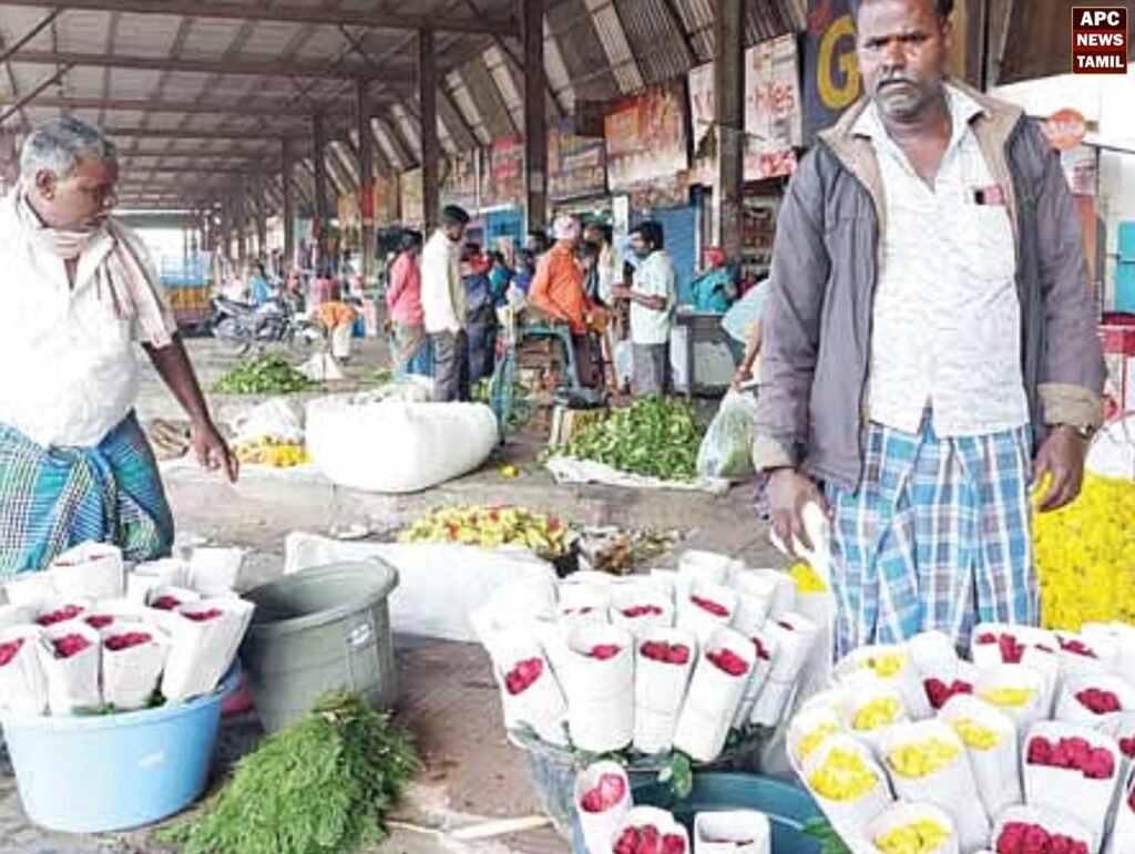 காதலர் தினத்தை கோயம்பேட்டில் ரோஜா பூ விறுவிறு விற்பனை!