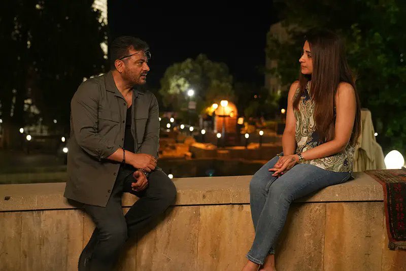 அஜித்துக்கு வில்லியாக நடித்துள்ள திரிஷா?..... இணையத்தில் லீக்கான 'விடாமுயற்சி' சீக்ரெட்!