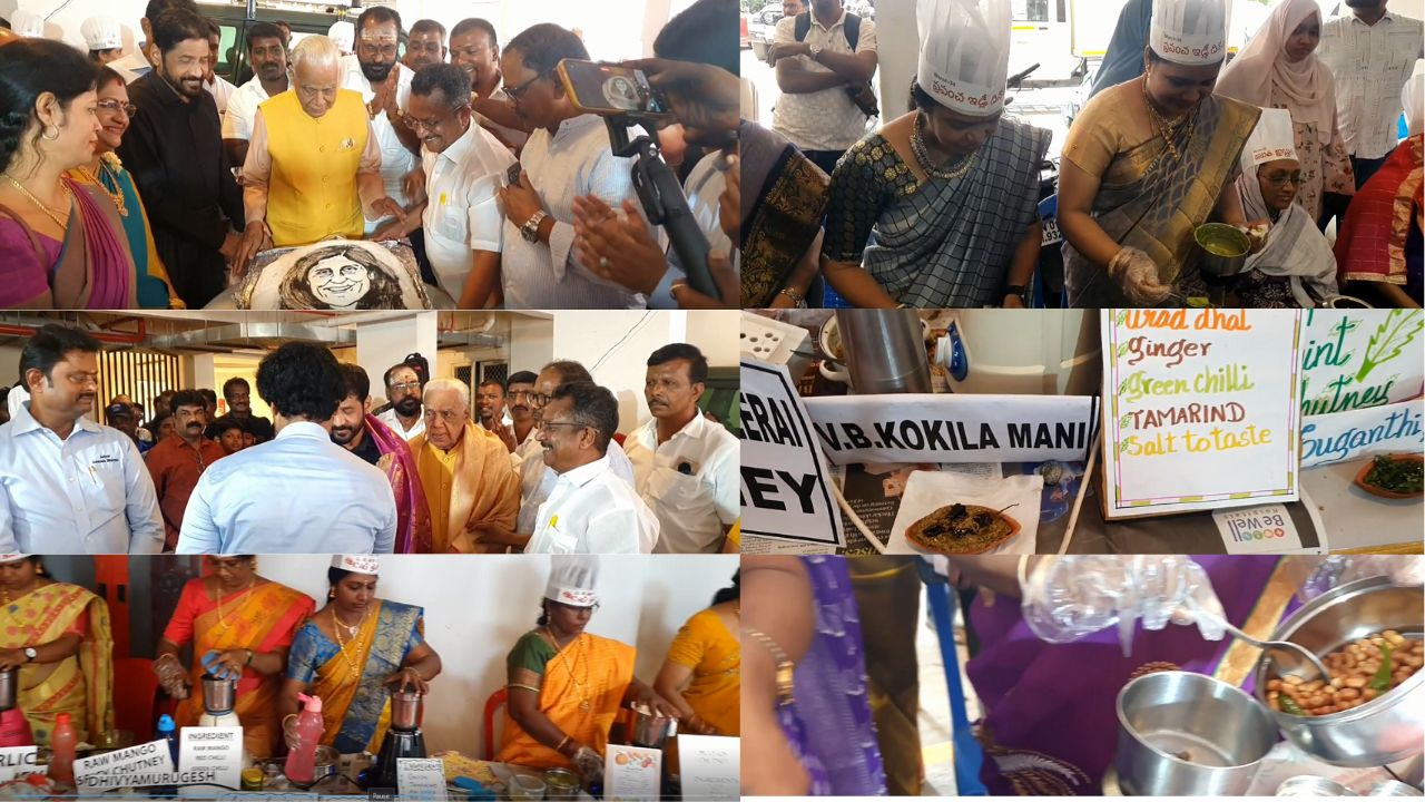 உலக இட்லி தினத்தை முன்னிட்டு: நூறு மகளிர், 100 விதமான சட்னி - 60 வினாடிகளில்!