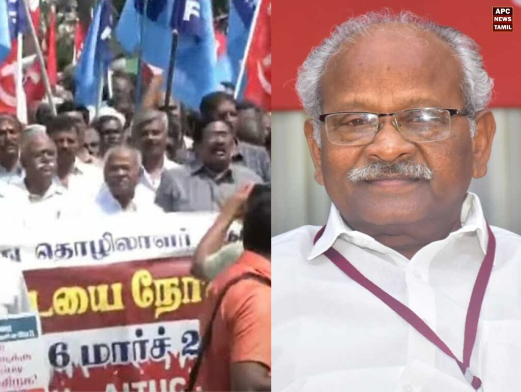போக்குவரத்து துறைக்கு நிதி ஒதுக்க வேண்டும் – சௌந்தர்ராஜன் கோட்டை நோக்கி பேரணி!