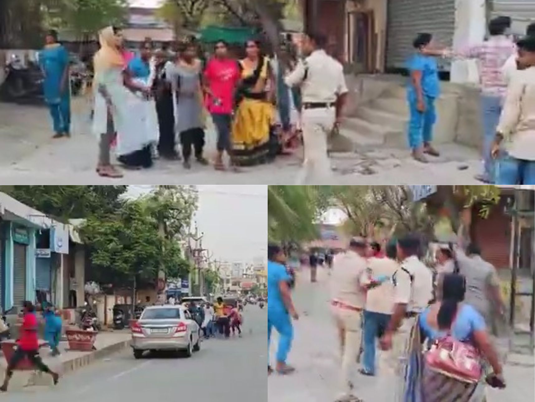 பணம் வசூலில் போட்டி... நடுரோட்டில் மிளகாய் பொடி தூவி, கற்களை வீசி தாக்கிக் கொண்ட திருநங்கைகள்