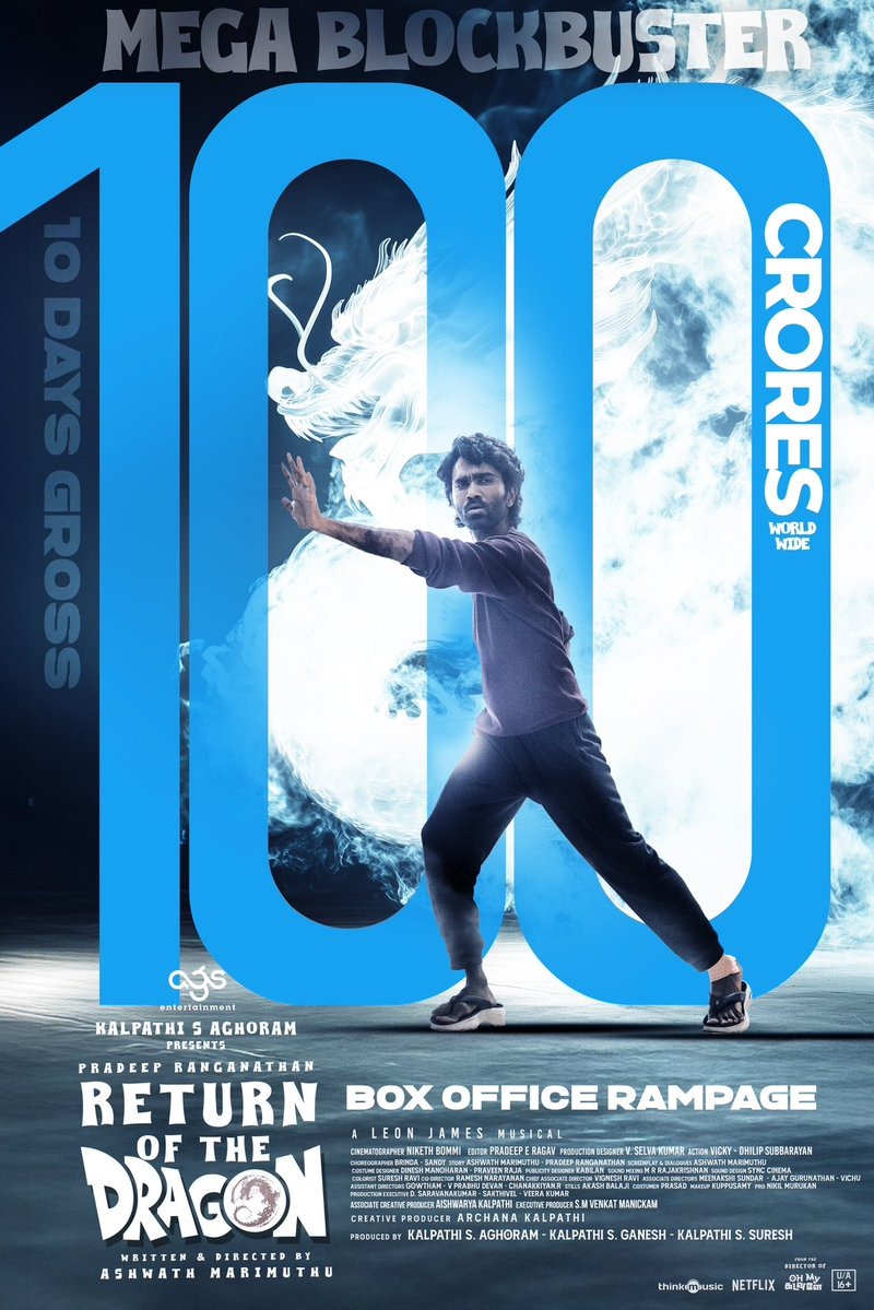 கதற கதற... ரூ.100 கோடி வசூலை கடந்த 'டிராகன்'.... அதிகாரப்பூர்வ அறிவிப்பு!