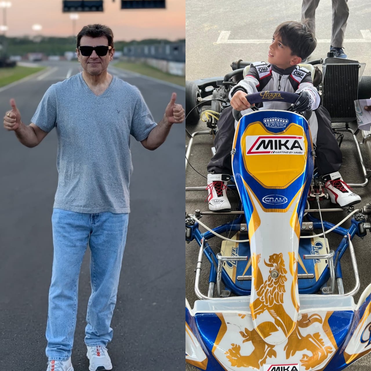 தனது மகனுடன் ரேஸிங்கில் ஈடுபட்ட அஜித்.... வைரலாகும் வீடியோ!