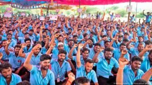 சுங்குவார்சத்திரத்தில் பெரும் திரள் ஆர்ப்பாட்டம்! சாம்சங் இந்தியா தொழிலாளர் சங்கம் (சிஐடியூ) அறிவிப்பு