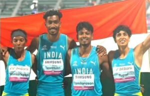 ஆசிய தடகளப் போட்டியில் தமிழகத்தை சோ்ந்தவா்கள் சாதனை... 