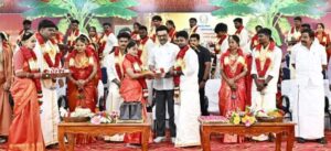 சென்னையில் 32 இணைகளுக்கு திருமணத்தை நடத்தினாா்-முதல்வர்