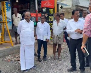 கோவையில் முக்கிய கட்டுமான பணிகளை பார்வையிட்டார்-அமைச்சர் ஏ.வ. வேலு