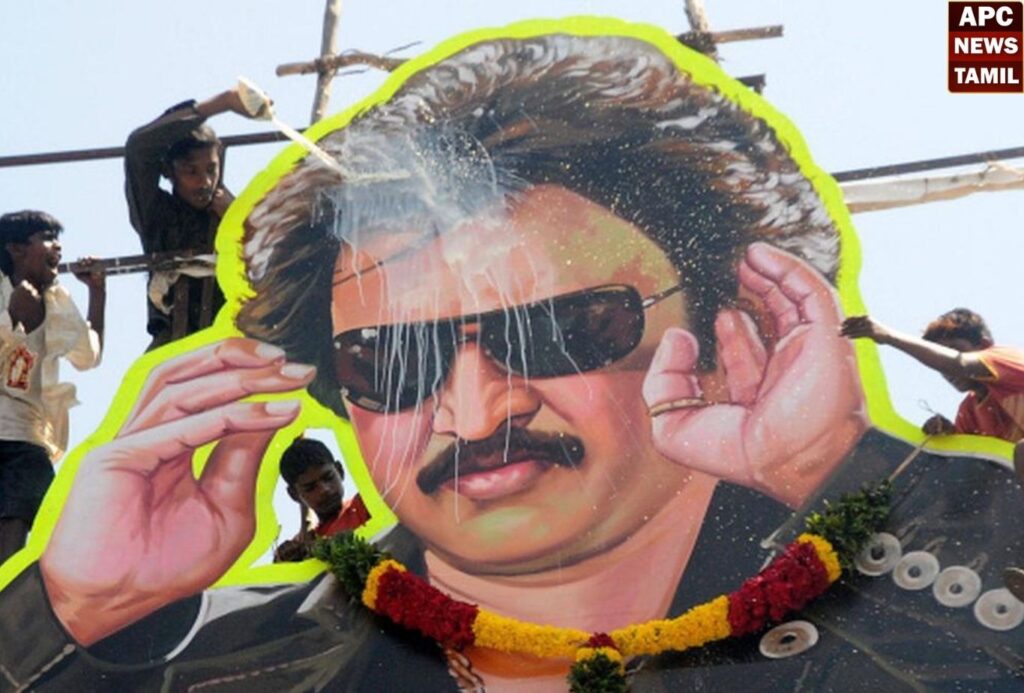 ”சூப்பர் ஸ்டார்” கட் அவுட்டிற்கு பால் அபிஷேகம்… சென்னைக்கு படையெடுத்த ரஜினி ரசிகர்கள்!!