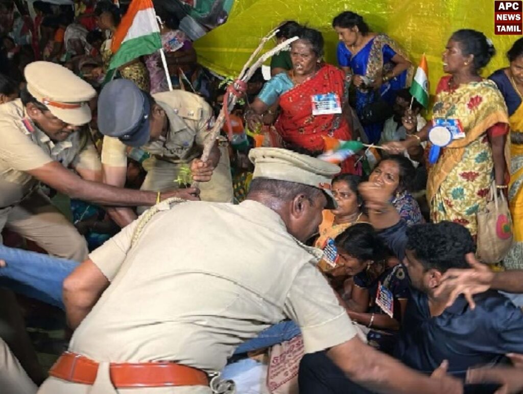 மீண்டும் போராட்டத்தில் ஈடுபட்ட தூய்மை பணியாளர்கள்  கைது!