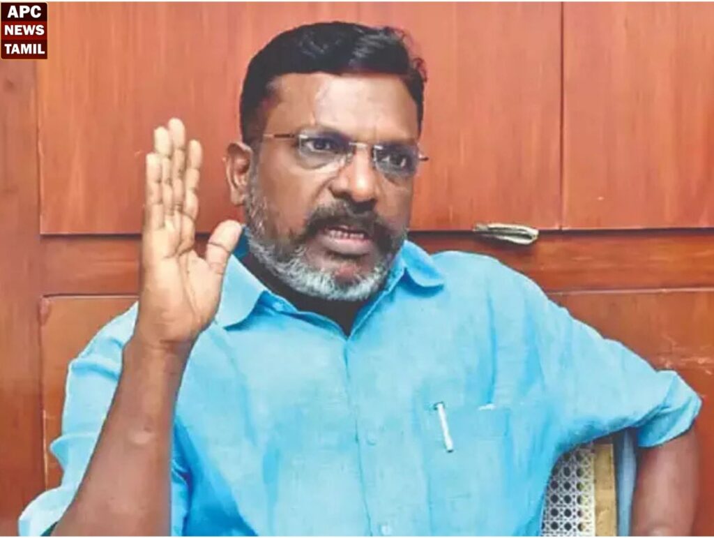 பாஜகவின் சதியை முறியடிக்க காங்கிரஸ் கட்சியின் தலையீடு உடனடியாக தேவை – தொல்.திருமாவளவன்