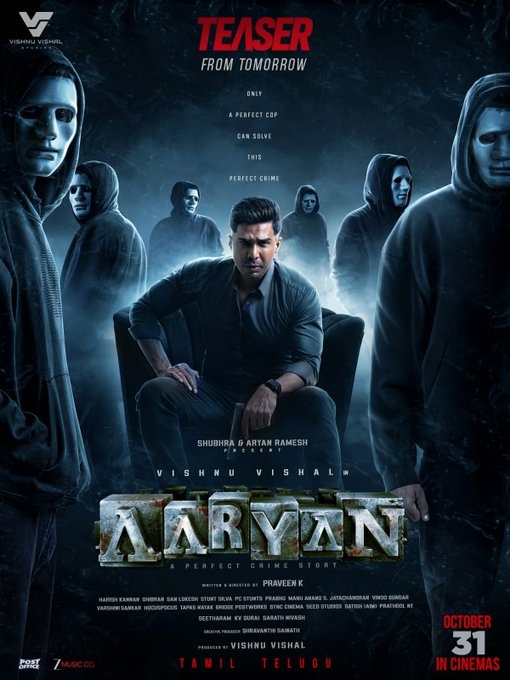 விஷ்ணு விஷால் நடிப்பில் உருவாகும் 'ஆர்யன்'.... புதிய அறிவிப்பை வெளியிட்ட படக்குழு!