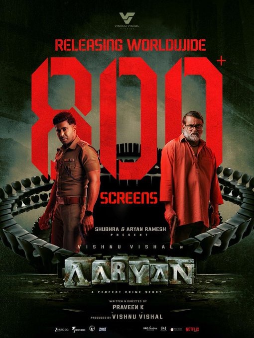 800க்கும் அதிகமான திரையரங்குகளில் வெளியாகும் 'ஆர்யன்'.... கம்பேக் கொடுப்பாரா விஷ்ணு விஷால்?