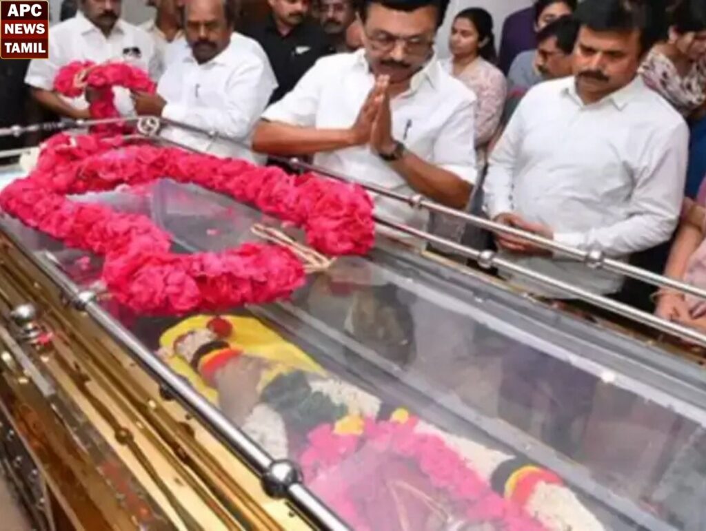 தேமுதிக பொது செயலாளர் பிரேமலதா தாயார் மறைவிற்கு முதல்வர் நேரில் அஞ்சலி….