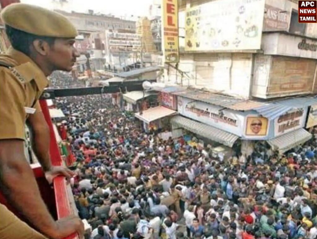 தீபாவளி கூட்ட நெரிசலை சமாளிக் சென்னையில் கடும் பாதுகாப்பு…18,000 காவலர்கள் குவிப்பு …