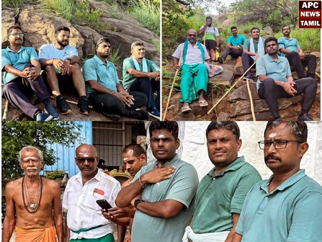 சுமார் 3500 மீ உயரத்தில் சுவாமி தரிசனம் செய்த அண்ணாமலை…