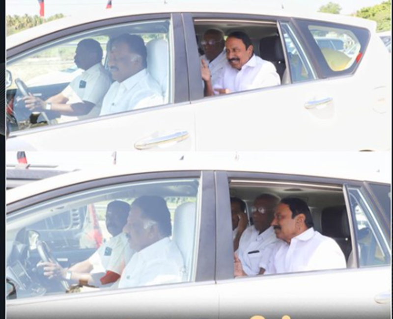 ஓபிஎஸ் - செங்கோட்டையன் ஒரே காரில் பயணம்..!!