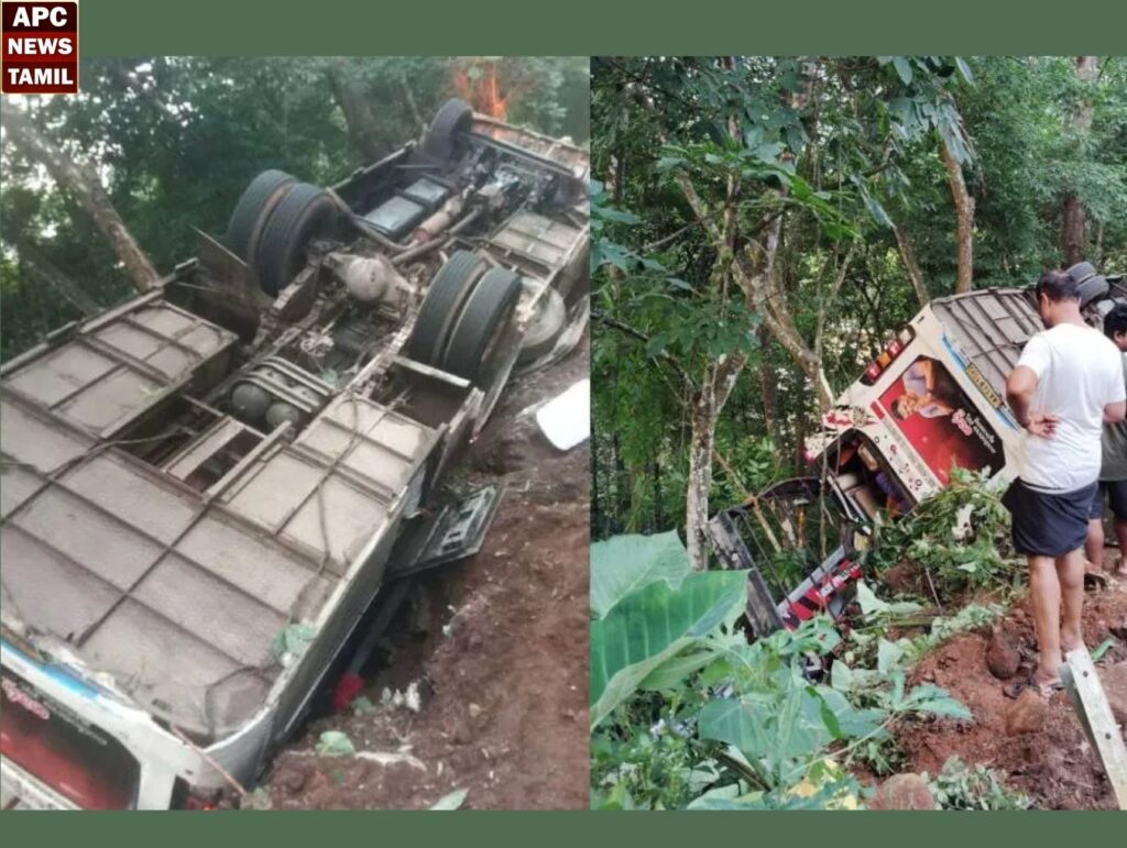 தமிழகத்தை சேர்ந்த ஐயப்ப பக்தர்கள் சென்ற பேருந்து விபத்து!!