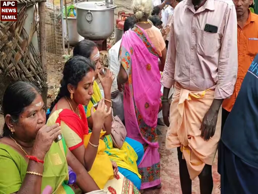 பழனி பக்தர்களுக்கு சுடச்சுட சுக்கு காபி விநியோகம்…